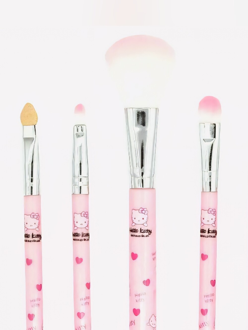 NWT! Hello Kitty Pink Makeup Brush Set with Case! Cosmetics - Picture 3 of 5